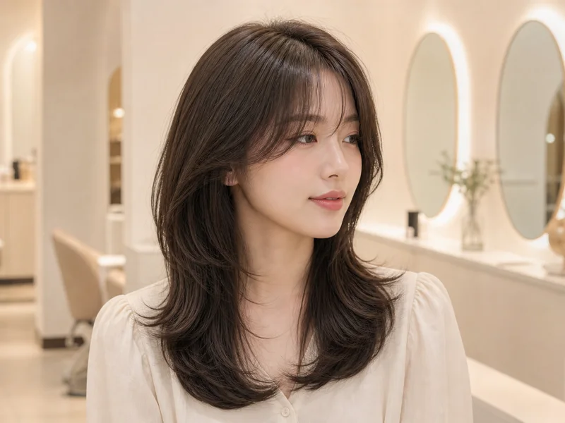 K-style layered haircut result